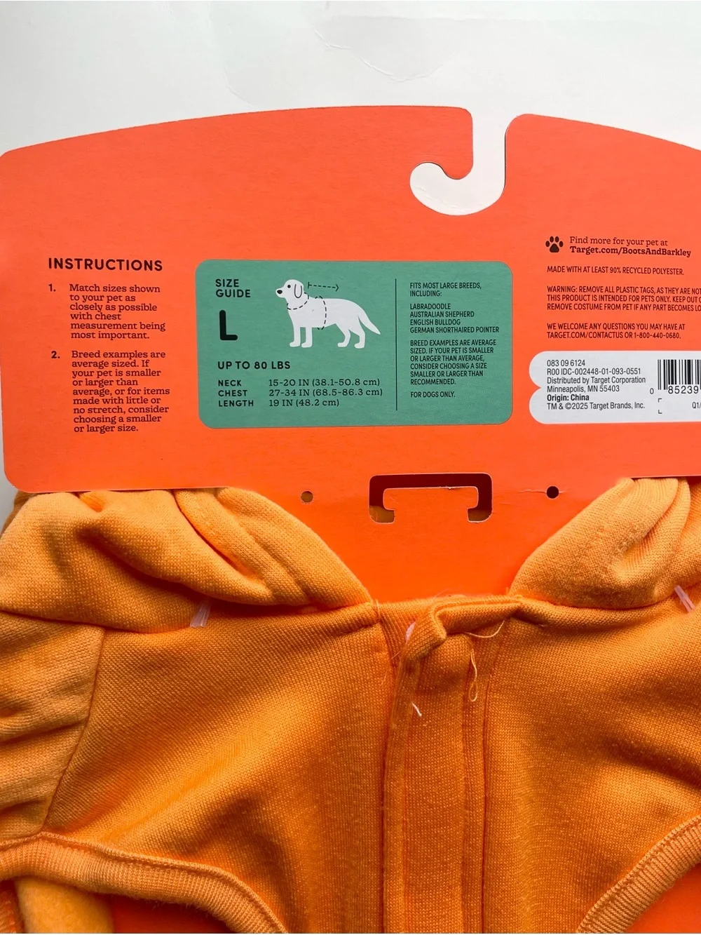 Boots & Barkley Orange Pumpkin Pet Sweatshirt